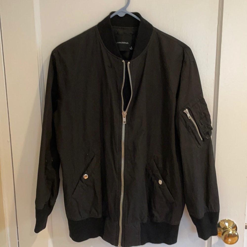 Black bomber jacket